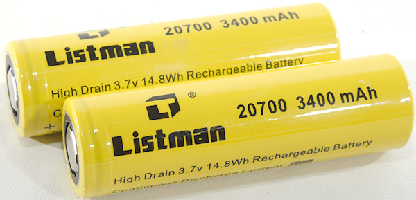 Accu 20700 Listman - 3400 mAh / 40A