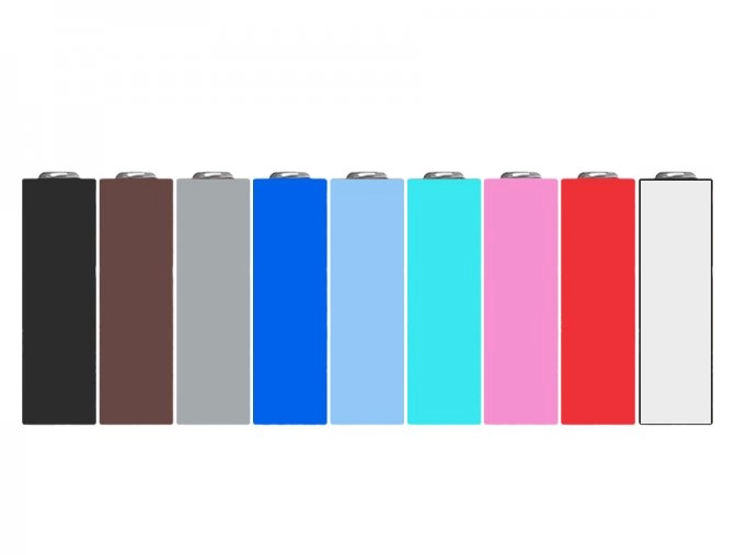 Wrap à accu 18650 - Couleurs unies (Rouge)