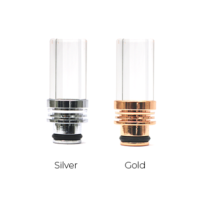 [5K0202 / 5A / M345] Drip-Tip Format 510 - Pyrex / Métal (Gold)