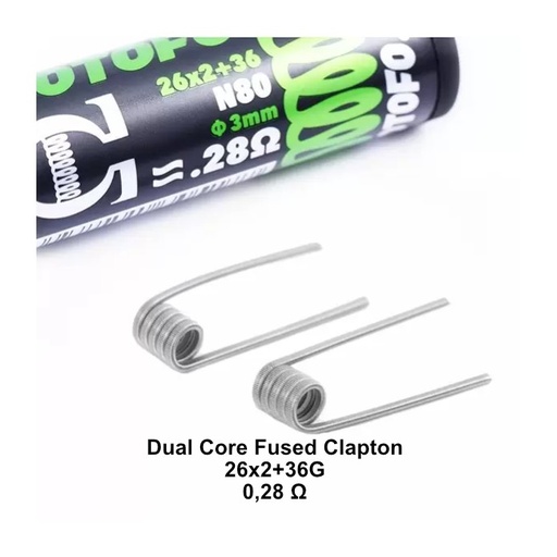 Résistances Ni80 Dual Core Fused Clapton Coils - Boite de 10