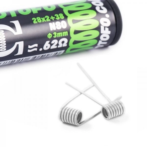 Résistances Ni80 Dual Core Fused Clapton Coils - Boite de 10 (0,6 ohm)